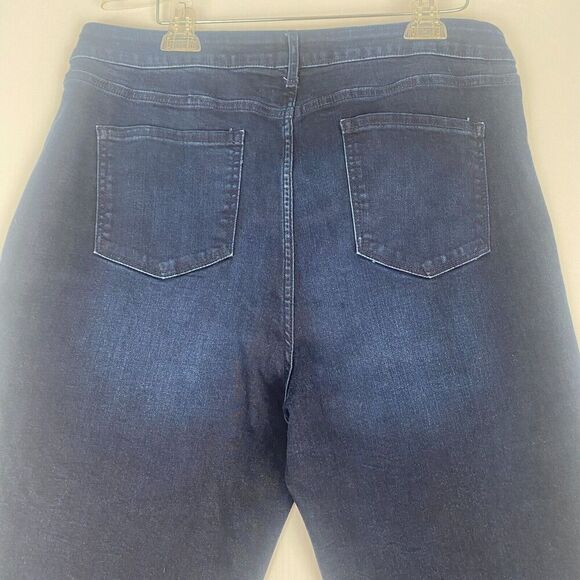 Nine West Jeans Bootcut Denim Women's Size 18 Blue 5-Pocket Mid Rise Medium Wash - Picture 4 of 16